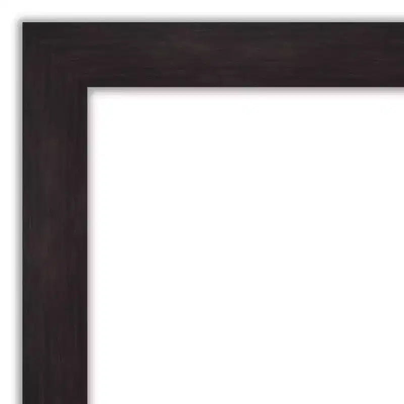 42" x 30" Non-Beveled Espresso Wall Mirror: Modern, Framed, Rectangle - Amanti Art