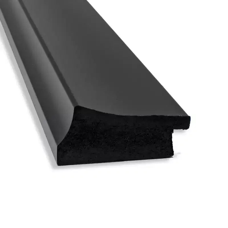 40"x28" Non-Beveled Grand Black Narrow Wall Mirror - Amanti Art: Modern Rectangle, Polystyrene Frame