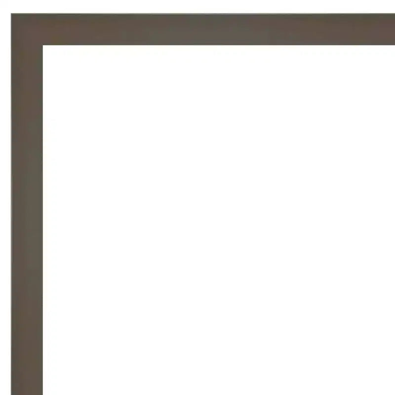 40" x 29" Non-Beveled Svelte Clay Gray Wood Bathroom Wall Mirror - Amanti Art: Wall Mounted, Includes Hardware