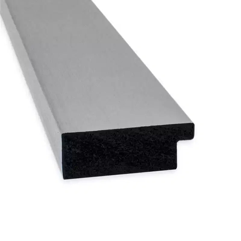 42" x 31" Non-Beveled Bathroom Wall Mirror Brushed Nickel - Amanti Art: Modern Rectangle, Polystyrene Frame, Wall Mounted