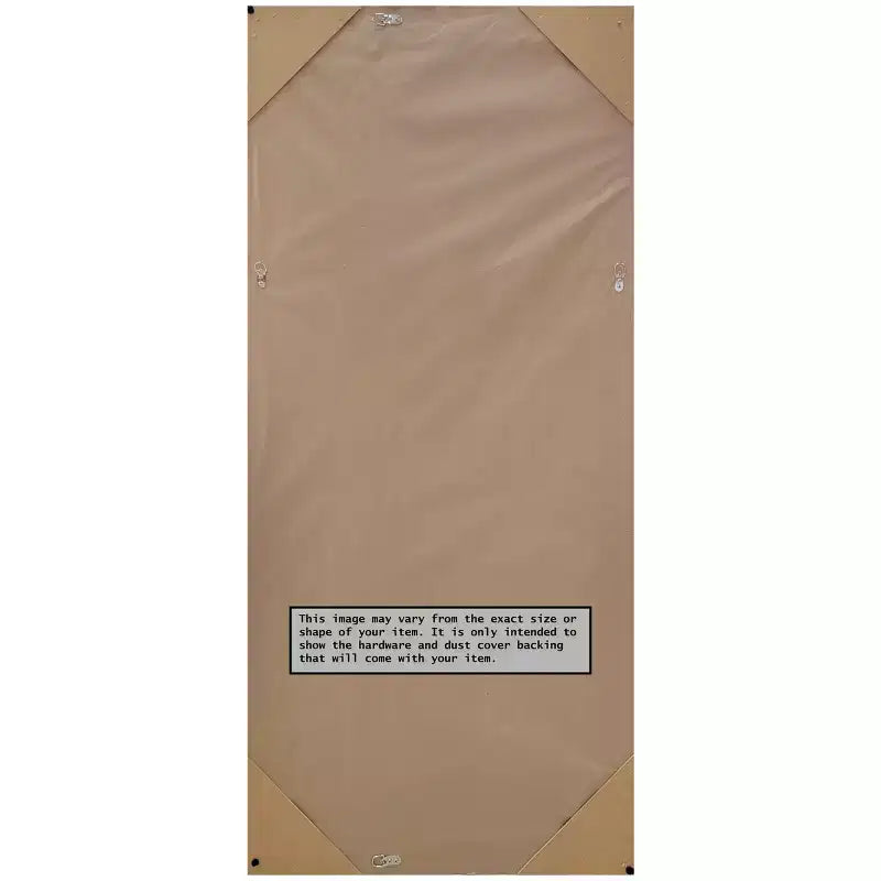 28" x 64" Non-Beveled Blanco White Wood Full Length Floor Leaner Mirror - Amanti Art: Includes Mounting Hardware