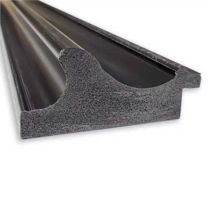 30" x 66" Non-Beveled Parlor Black Full Length Floor Leaner Mirror - Amanti Art: Modern Rectangle Body Mirror with Polystyrene Frame