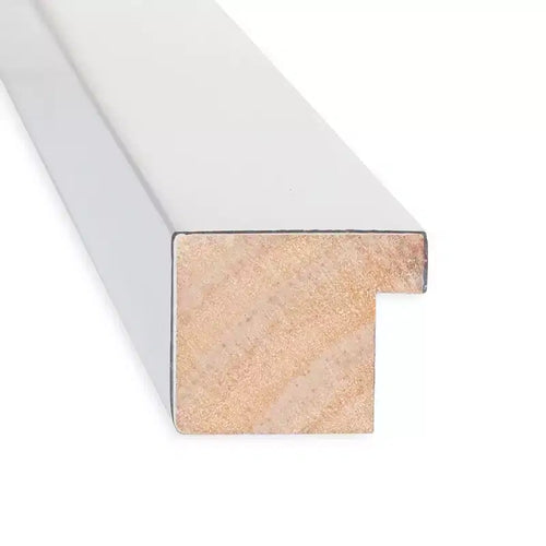 17" x 51" Non-Beveled Low Luster Silver Wood on The Door Mirror - Amanti Art
