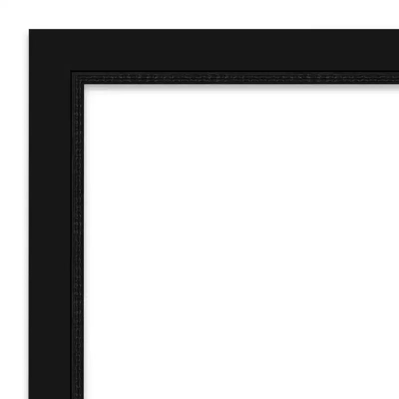 29" x 29" Non-Beveled Avon Black Wall Mirror - Amanti Art