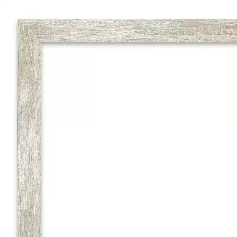 30" x 24" Non-Beveled Crackled Metallic Narrow Wall Mirror - Amanti Art: Rectangle, Polystyrene Frame, Includes Mount Hardware