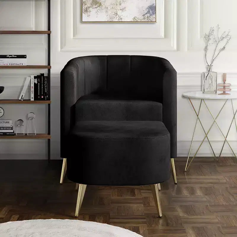 ChaletPosh Accent Chair with Stool