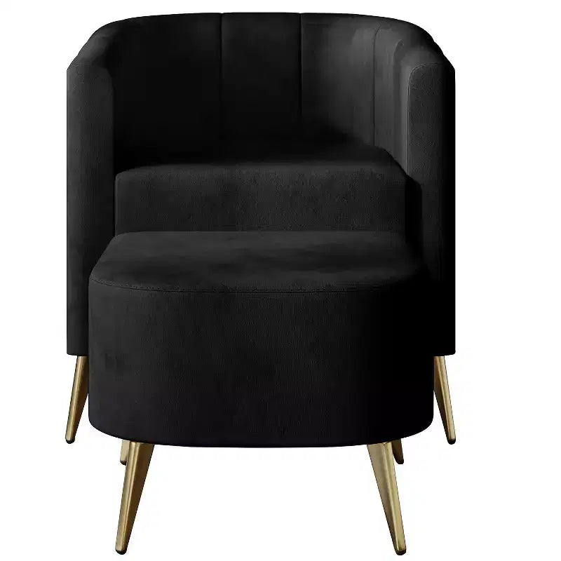 Fauteuil d'appoint avec tabouret