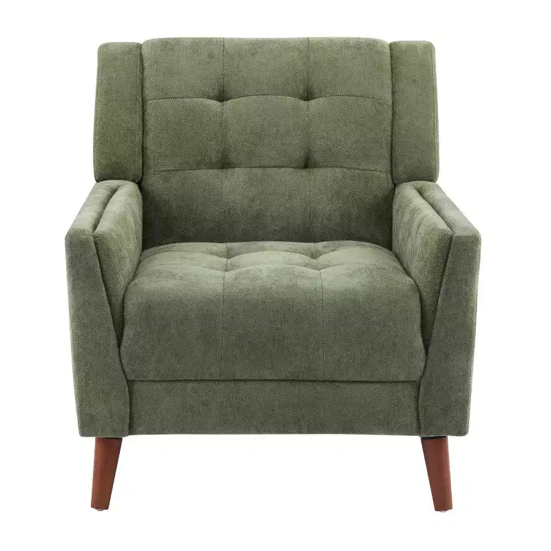 Fauteuil club capitonné style moderne du milieu du siècle