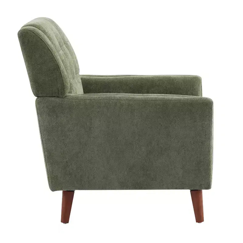 Fauteuil club capitonné style moderne du milieu du siècle