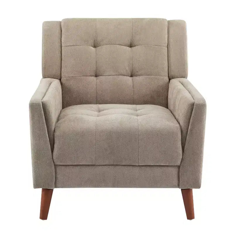 Fauteuil club capitonné style moderne du milieu du siècle