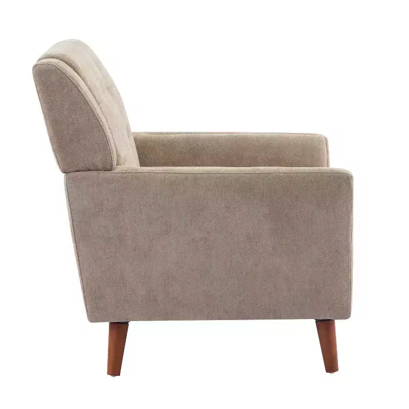 Fauteuil club capitonné style moderne du milieu du siècle