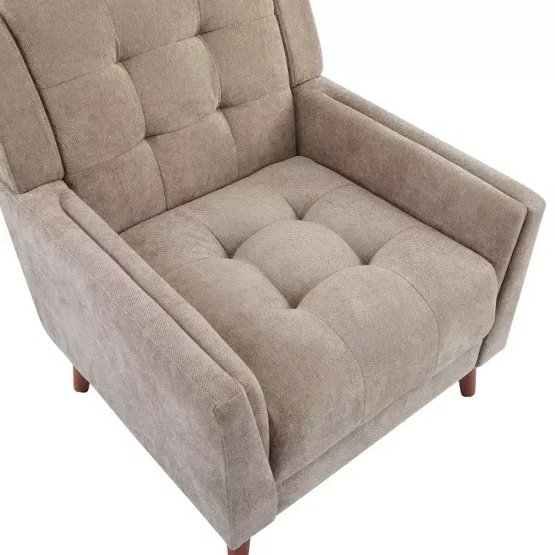Fauteuil club capitonné style moderne du milieu du siècle