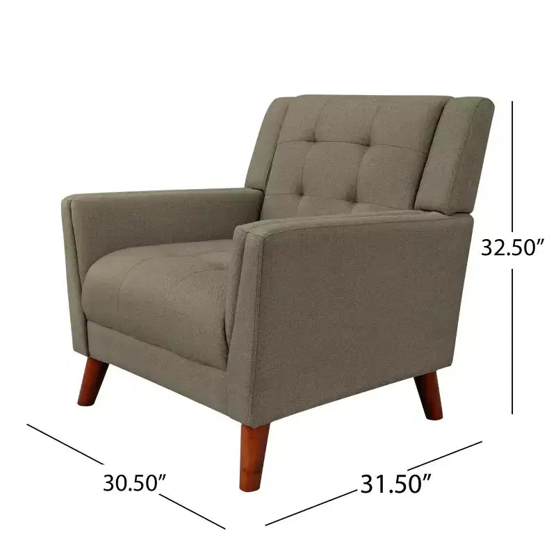 Fauteuil club capitonné style moderne du milieu du siècle