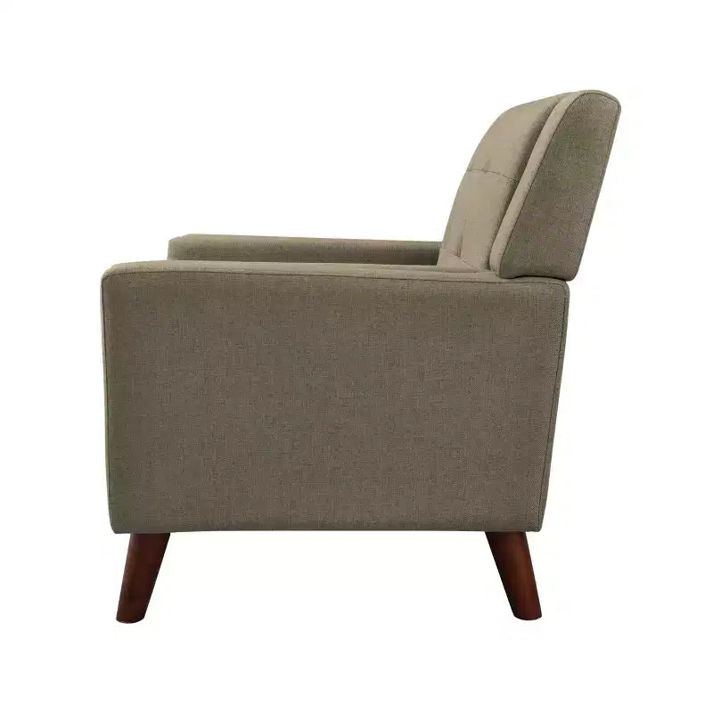 Fauteuil club capitonné style moderne du milieu du siècle