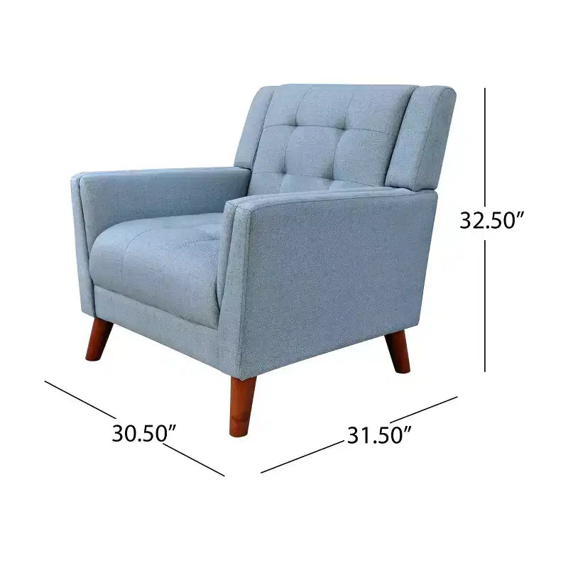 Fauteuil club capitonné style moderne du milieu du siècle