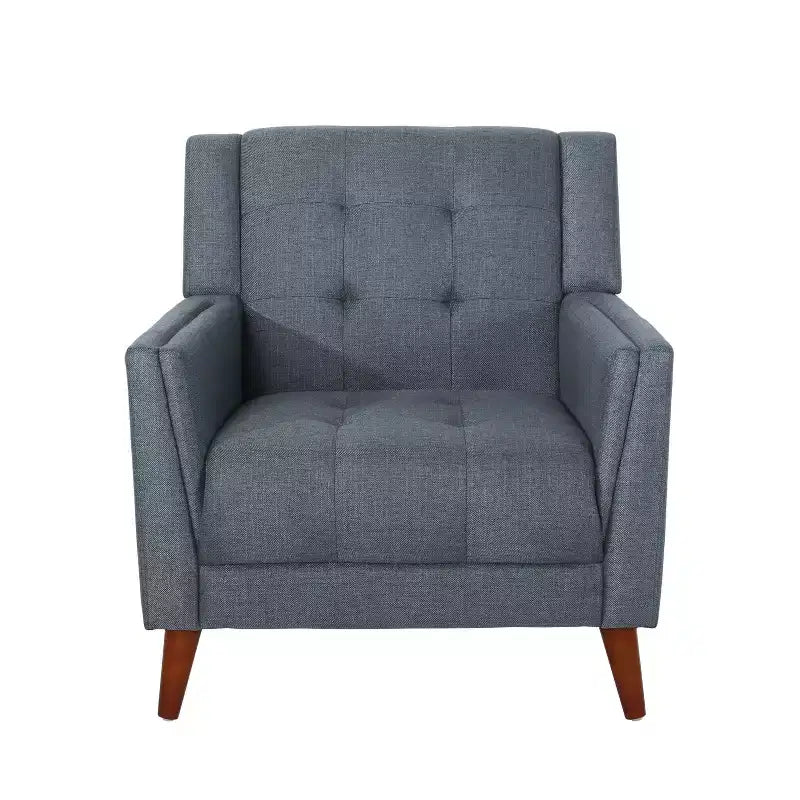 Fauteuil club capitonné style moderne du milieu du siècle
