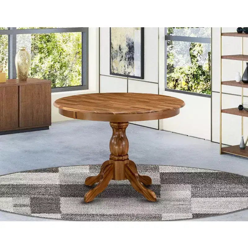 Table de cuisine moderne avec plateau et pieds de table en bois asiatique