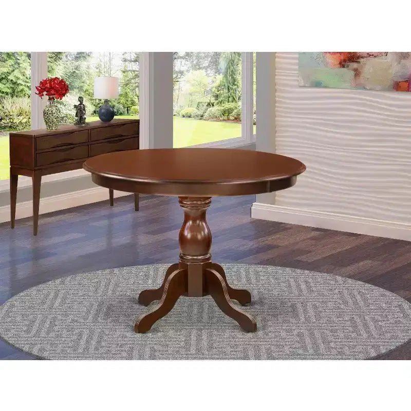 Table de cuisine moderne avec plateau et pieds de table en bois asiatique