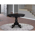 HomeStock Modern Kitchen Table with Table Top Surface and Asian Wood Dining Table Pedestal Legs