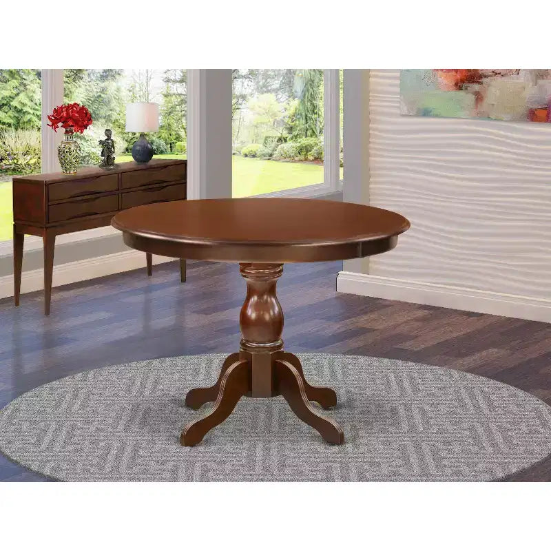 Table de cuisine moderne avec plateau et pieds de table en bois asiatique