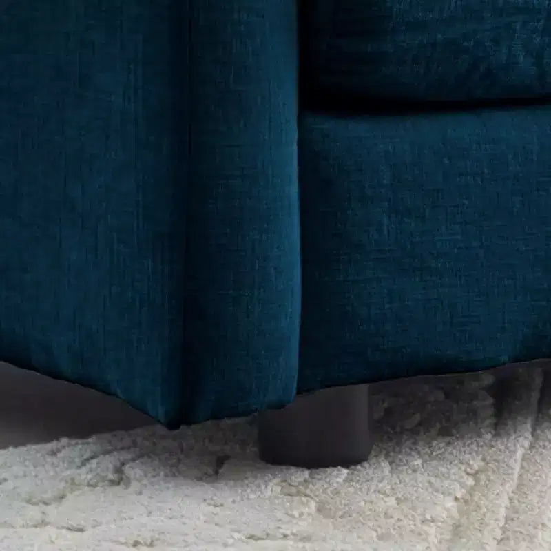 Canapé simple en peluche : Chenille blanche, parfait pour la lecture