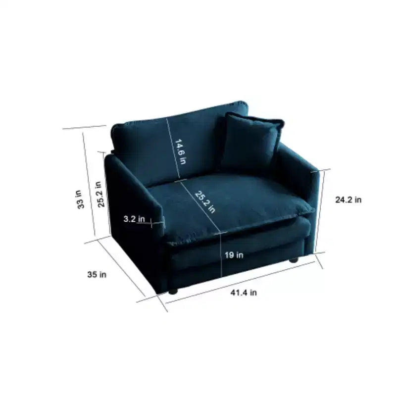 Canapé simple en peluche : Chenille blanche, parfait pour la lecture