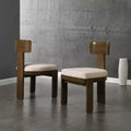Set of 2 Modern Upholstered Dining Chairs with Solid Rubberwood Frame, Mid-Century Side Chairs - ModernLuxe