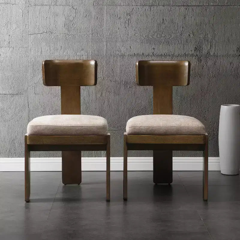 Chaises de salle à manger modernes rembourrées avec cadre en bois d'hévéa massif, chaises d'appoint de style Mid-Century
