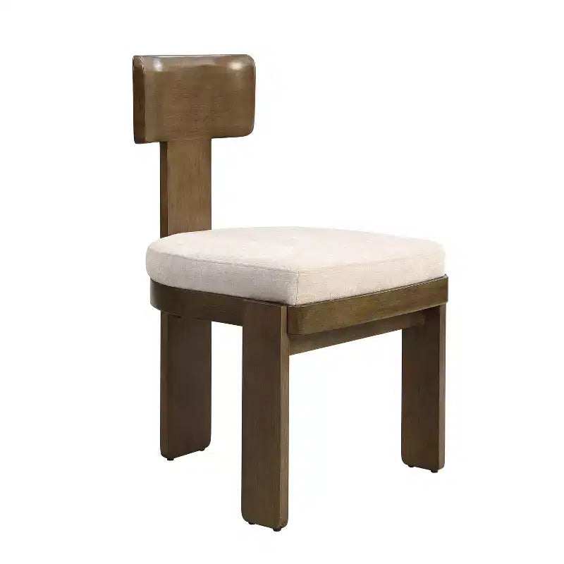 Chaises de salle à manger modernes rembourrées avec cadre en bois d'hévéa massif, chaises d'appoint de style Mid-Century