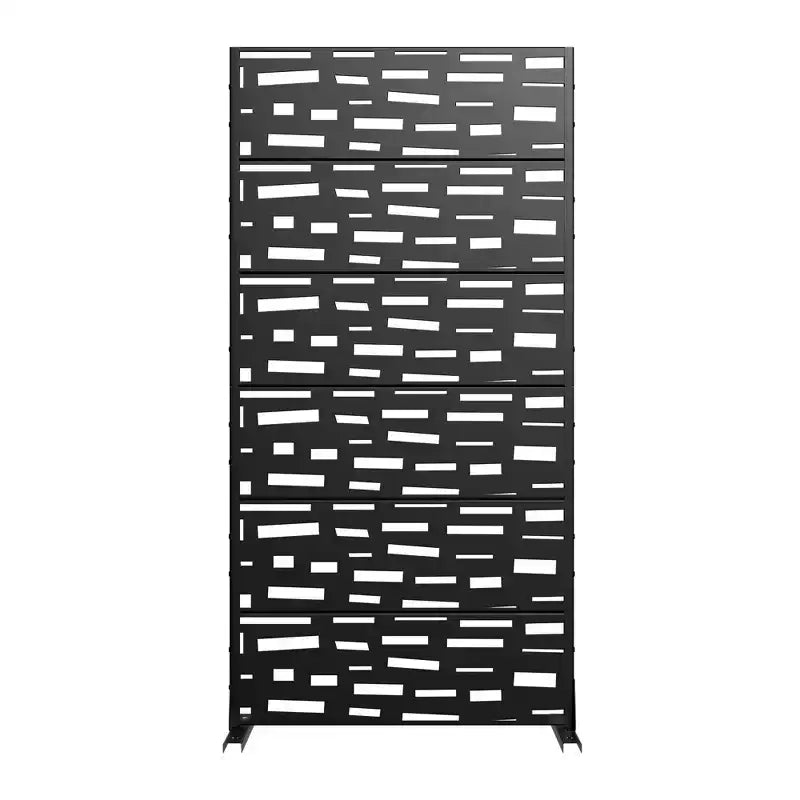 Jardinière en métal noir 72 H47W avec treillis pour écran d'intimité pour terrasses de cafés, jardins et balcons