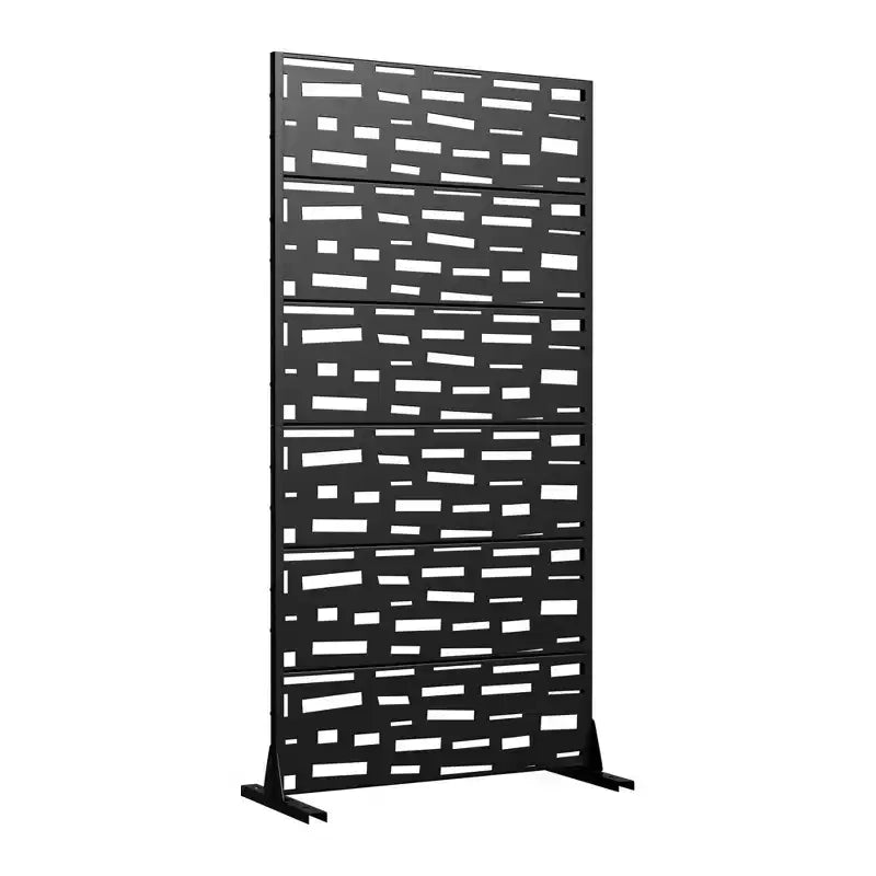 Jardinière en métal noir 72 H47W avec treillis pour écran d'intimité pour terrasses de cafés, jardins et balcons