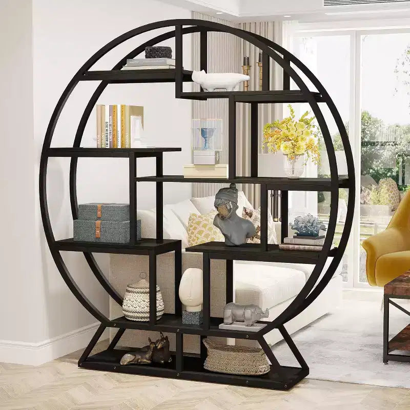 Étagère de 158 cm, Étagères Rondes Bibliothèque Étagère