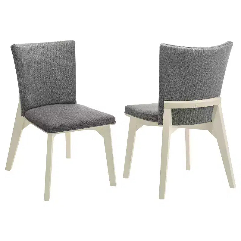 GDFStudio Astrid Upholstered Fabric and Wood Dining Chairs (Set of 2)