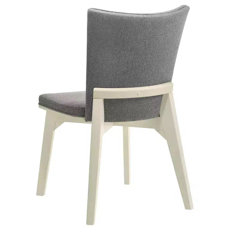 Chaises de salle à manger en tissu rembourré et en bois