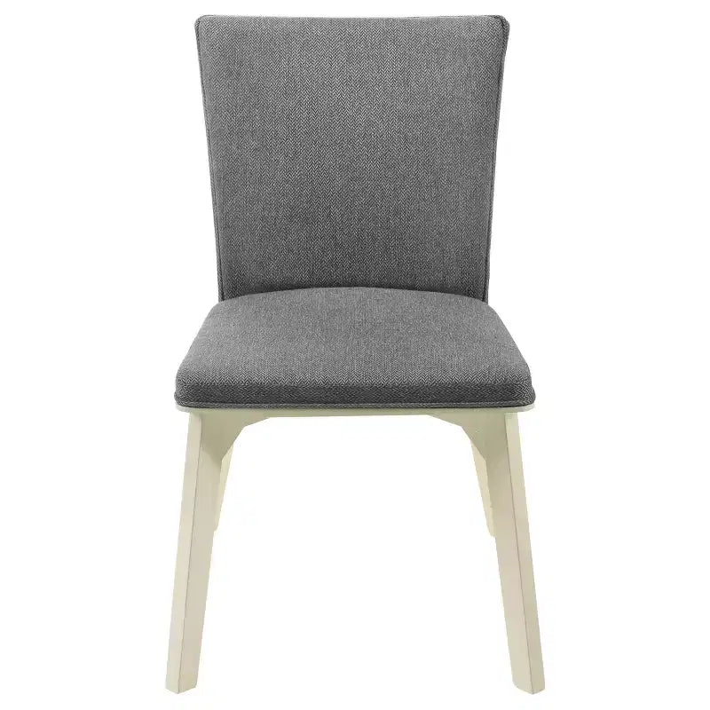 Chaises de salle à manger en tissu rembourré et en bois