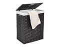 Seville Classics Modern Handwoven Lidded Rectangle Laundry Room Hamper with Liner