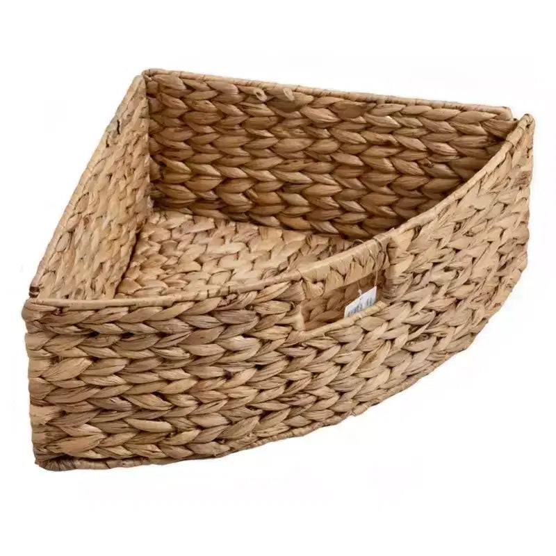 Table d'appoint d'angle à 4 niveaux avec 4 paniers en osier
