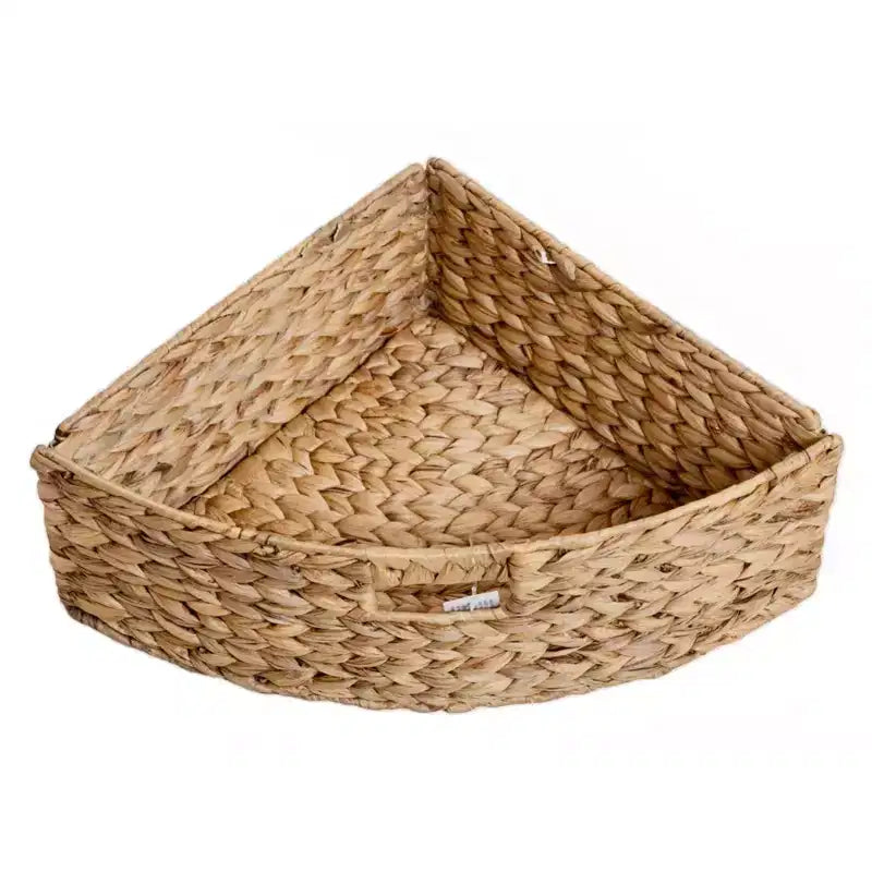 Table d'appoint d'angle à 4 niveaux avec 4 paniers en osier