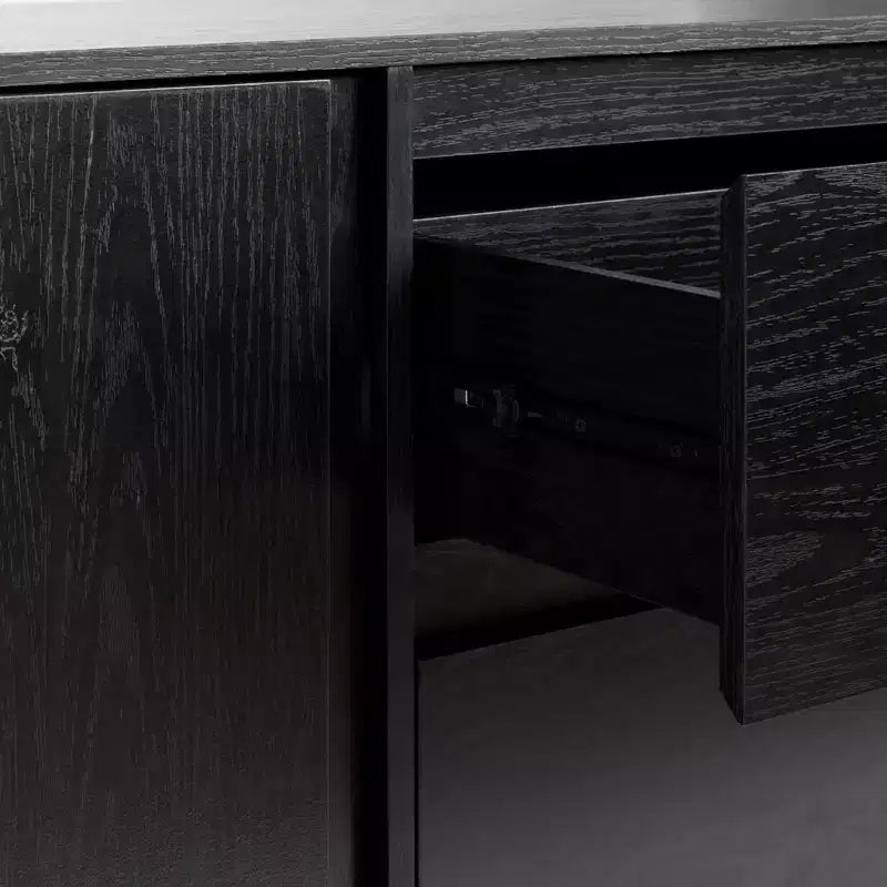 Bahut moderne en bois avec étagère réglable et tiroir