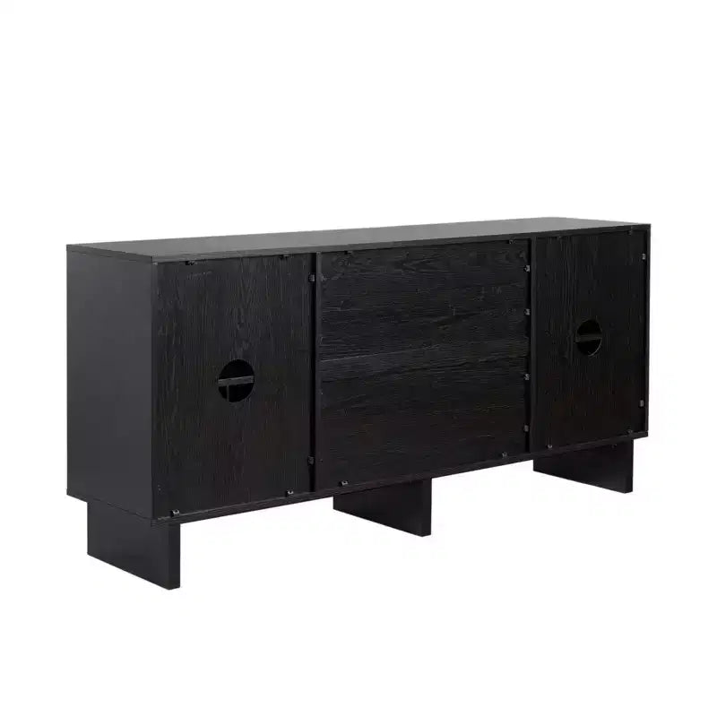 Bahut moderne en bois avec étagère réglable et tiroir