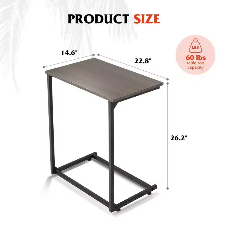 Table d'appoint en C, Petites tables d'appoint pour canapé, Grande table de canapé coulissante, Table d'appoint pour ordinateur portable/collation