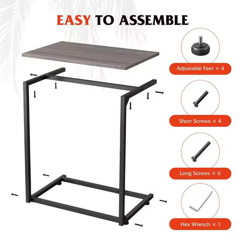 Table d'appoint en C, Petites tables d'appoint pour canapé, Grande table de canapé coulissante, Table d'appoint pour ordinateur portable/collation