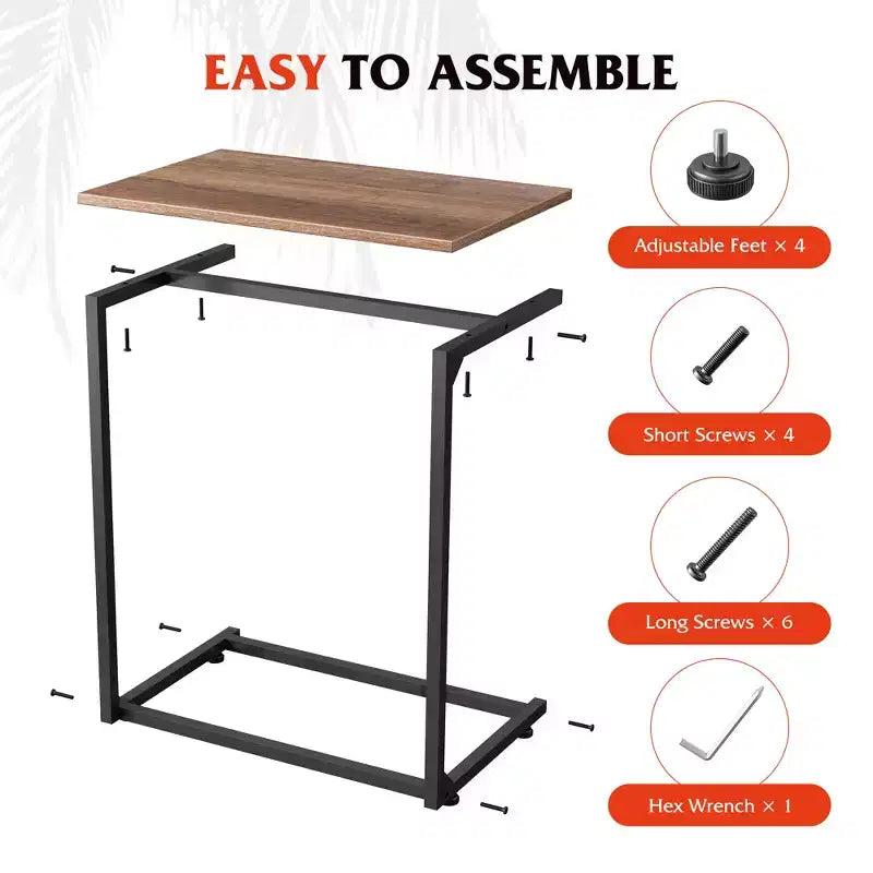 Table d'appoint en C, Petites tables d'appoint pour canapé, Grande table de canapé coulissante, Table d'appoint pour ordinateur portable/collation