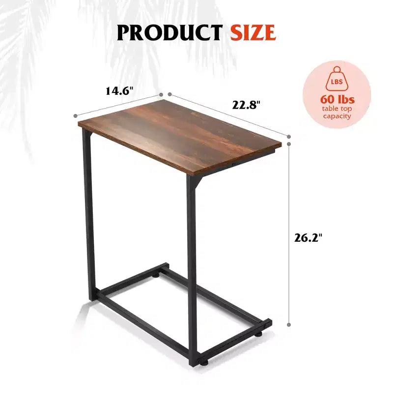 Table d'appoint en C, Petites tables d'appoint pour canapé, Grande table de canapé coulissante, Table d'appoint pour ordinateur portable/collation