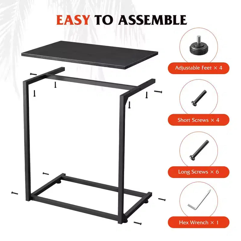 Table d'appoint en C, Petites tables d'appoint pour canapé, Grande table de canapé coulissante, Table d'appoint pour ordinateur portable/collation