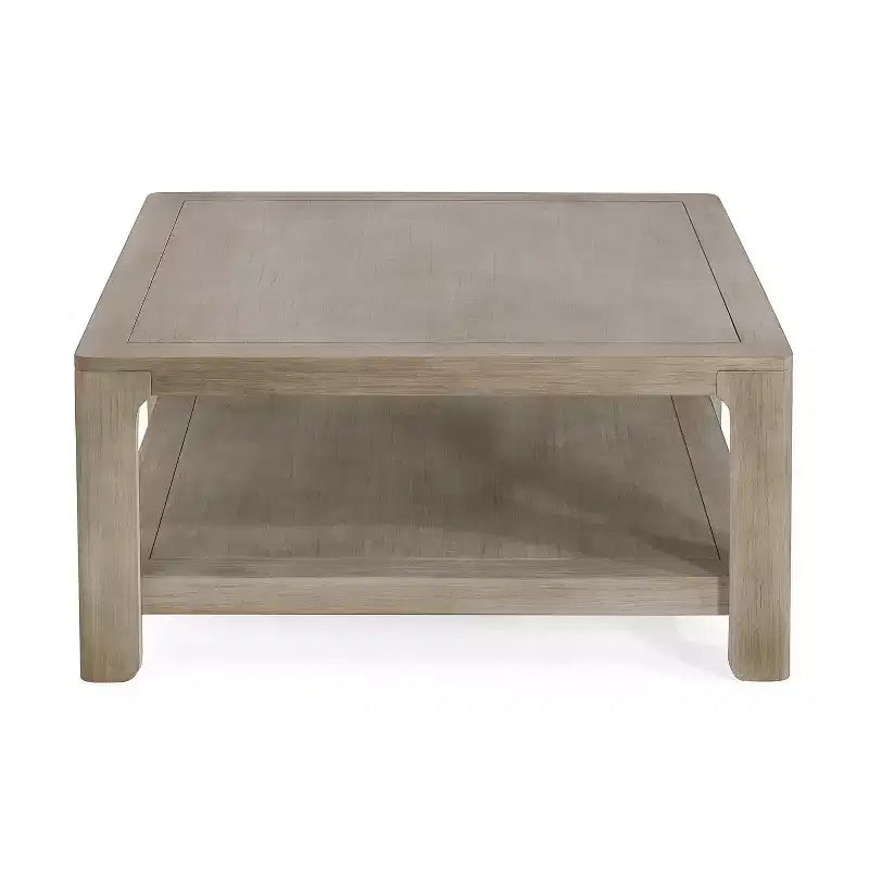 Table basse carrée à double plateau au design moderne pour l'intérieur