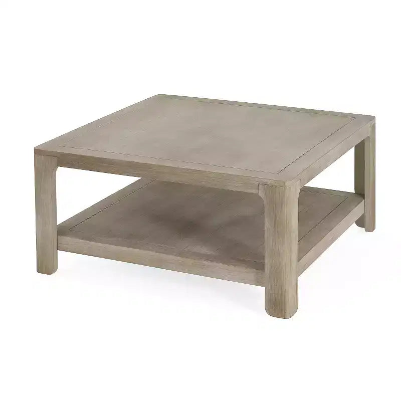 Table basse carrée à double plateau au design moderne pour l'intérieur