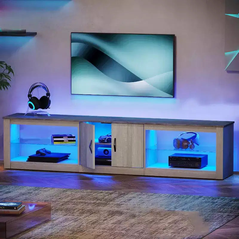 Meuble TV 70 po pour téléviseurs jusqu'à 75 po, centre de divertissement pour salon