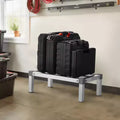 Étagère à dunnage en aluminium, Étagère de plancher commerciale de 60,96 x 35,56 cm pour aliments, à 20,32 cm du sol, Capacité de 453,59 kg, Étagère de rangement en aluminium réglable