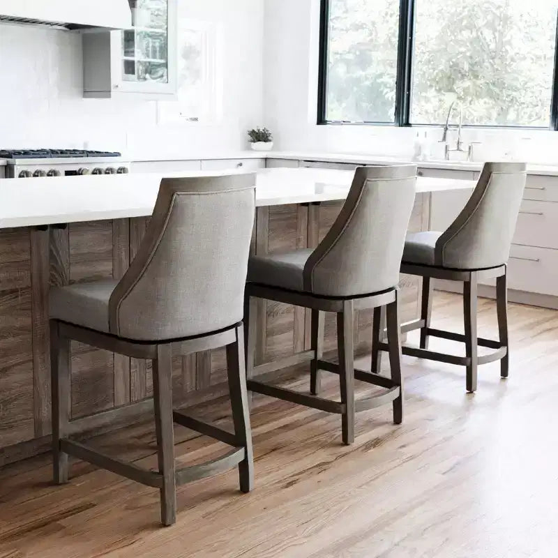 Tabouret de bar avec revêtement en tissu